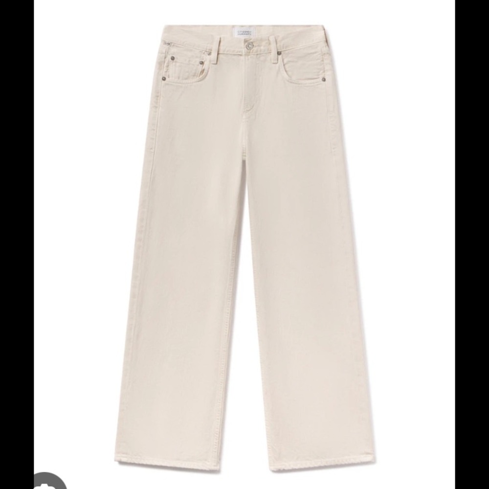 Citizens Of Humanity Almondette Low Rise Straight Jeans - Almond/Cream
